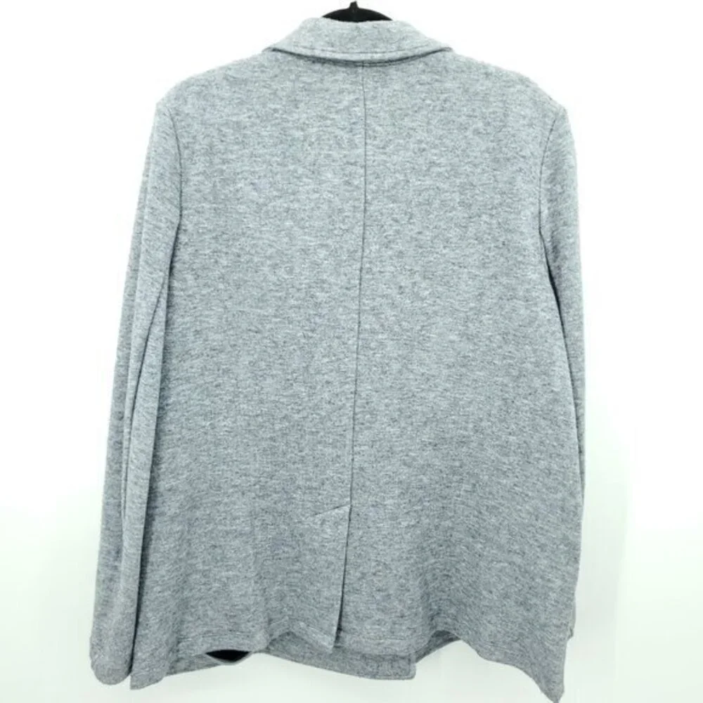 Betabrand LuxeMelange Double Breasted Blazer XL Charcoal Gray